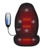Snailax Back Massager with Heat, Memory Foam Chair Massage Pad, 5 Massage Modes and 2 Heat Settings, Seat Massager for Office Chair,Home Use - Retail: $70