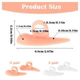 Yuanchu 6 Pairs Gel Hammer Toe Cushions, Silicone Hammer Toe Straightener Relieve Foot Pressure Discomfort One Loop Design Hammertoe Gel Support Pads for Women Men - Retail: $6