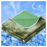 inhand Cooling Blanket Queen Size (90\x90\in), Cooling Blankets for Hot Sleepers, Absorbs Heat to Keep Adults Cool for Summer Nights Sweats, Thin Cold Lightweight Blanket for Couch Bed, All Season Use