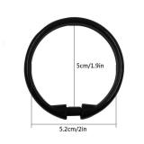 Qulable Shower Curtain Rings-12 Pack- Plastic Shower Curtain Hooks O-Shaped Rings Hook Glide Easily on Bathroom Shower Rod(Black) - Retail: $8