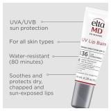 EltaMD UV Lip Balm SPF Sunscreen, Sunscreen Lip Balm with SPF 30+, Protects Dry Cracked Lips, Transparent Zinc Oxide, 0.28 Tube - Retail: $21