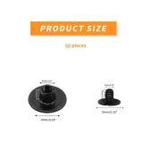 AnRui 50 Sets M4*3mm Chicago Screws, Fasteners Rivets Cross Binding Screw Connectors Steel for Leather Belt Scrapbook Photo Albums Crafting, Black - Retail: $9