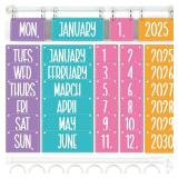 Naozinebi Colorful Calendar Bulletin Board Set Colorful Flip Calendar with Holder Colorful Classroom Decoration with 54 Date Cards Adjustable Calendar Holder for Classroom Home Decor Supplies - Retail