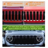 Grill Lights for Jeep Wrangler JL JLU Front Bumper Grille LED Running Marker Lamp Accessories (White, 2024-2025) - Retail: $50