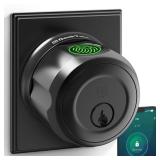 GeekTale Smart Door Lock Deadbolt, Fingerprint Deadbolt Door Lock with App, Twist to Lock and Unlock, Smart Lock for Front Door - Retail: $60
