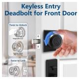 GeekTale Smart Door Lock Deadbolt, Fingerprint Deadbolt Door Lock with App, Twist to Lock and Unlock, Smart Lock for Front Door - Retail: $60