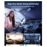 REEVAA 2025 Upgraded Car Windshield Sun Shade [99percent Sun Protection for Ultimate Interior Protection] Keep Cool, Foldable Sunshade Car Accessories with Storage Bag | Small (59\ x 29\in) - Retail: 