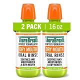 TheraBreath Dry Mouth Oral Rinse, Tingling Mint, Dentist Formulated, 16 Fl Oz (2-Pack) - Retail: $22