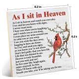 Sympathy Gifts for Loss of Loved One, Memorial Gifts for Loss of Mom Dad Husband Son, Cardinal Remembrance Gifts Wood Sign Plaque Keepsake Desk Decor for Home Bedroom 6.2 X 6.2 Inches - Retail: $6,269