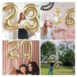 40 Inch Light Gold 36th Birthday Balloon,White Gold Giant 3 and 6 Foil Mylar Helium Large Number Balloon,Champagne Gold 63th Birthday Decorations for Women Men Anniversary Events Party Decor Supplies 