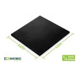 MATNIKS Neoprene Rubber Sheet, Heavy Duty, High Grade 60A, Black, 12x12-Inch by 14-inch Thick (+- 5percent) for Plumbing, Gaskets DIY Material, Supports, Leveling, Sealing, Protection, Abrasion, Floor