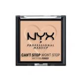 NYX Professional Makeup Can t Stop Won t Stop Mattifying Pressed Powder  Light Medium  0.21 oz. - Retail: $16
