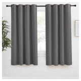 NICETOWN Grey Blackout Curtain 68 inch Long, 55 inches Width, 1 Panel, Thermal Insulated Window Treatment with Grommet Room Darkening Thermal Insulated Panel for BedroomLiving Room - Retail: $14