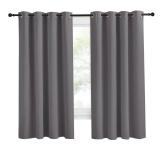 NICETOWN Grey Blackout Curtain 68 inch Long, 55 inches Width, 1 Panel, Thermal Insulated Window Treatment with Grommet Room Darkening Thermal Insulated Panel for BedroomLiving Room - Retail: $14