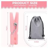 100PCS Baby Shower Clothespins Games Girl Plastic Clothes Pin with Waterproof Bag Mini Pink Pin Bulk 1.37 inch for Party Decorations, DIY Crafts - Retail: $7