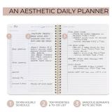 Beautiful Daily Planner And Notebook With Hourly Schedule - Aesthetic Spiral To do List Notepad to Easily Organize Your Tasks And Appointments - Stylish Book And School Or Office Supplies For Women - 