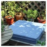 youngseahome Patio Seat Cushion Covers,Washable Slip Covers Replacement,Waterproof Outdoor Furniture Chair Cushion Pillow Seat Cover for Couch,Garden,Sofa,Denim Blue,22\×20\in×4\in(2 Covers Only) - 