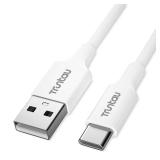 Truntau USB A to USB C Charging Cable 3.3FT Cord for iPhone 171615,iPad,MacBook,Google Pixel 1098,Moto,Switch Charger Cord,Fast USB Charger Cord,Car Carplay Cable,Apple White. - Retail: $7