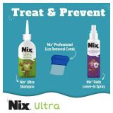 Nix Lice Treatment and Prevention Kit, All-in-One Shampoo, 4 fl oz, with Lice Removal Comb and Lice Prevention Daily Leave-in Spray, 6 fl oz - Retail: $29