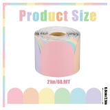 68.9 Ft Pastel Bulletin Board Borders Colorful Scalloped Border Trim Roll Rainbow Bulletin Board Decorations Pastel Die Cut Classroom Borders for School Classroom Office Chalkboard Wall Desk Decor - R