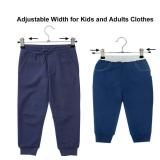 NORTHERN BROTHERS Pants Hangers with Clips Heavy Duty 20 Pack, Adjustable Metal Pants Hanger, Skirt Hangers with Clips Space Saving Hangers for Jeans - Retail: $22