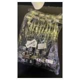 NORTHERN BROTHERS Pants Hangers with Clips Heavy Duty 20 Pack, Adjustable Metal Pants Hanger, Skirt Hangers with Clips Space Saving Hangers for Jeans - Retail: $22
