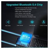 Hakimonoe USB Bluetooth 5.4 Adapter for PC Laptop, Long Range 492FT Wireless Dongle Adaptor for Windows 11 10 8.1 7 Desktop, Plug and Play Bluetooth Mouse Keyboard Headphones Speaker Game Controller -