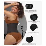 FeelinGirl Women Corset Workout Waist Trainer Corset Cincher Trimmer Belt Body Shaping Workout Body Shaper Black XXL - Retail: $35