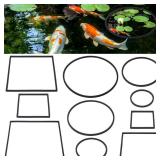 DAZEBRA 10pcs Fish Feeding Ring, Oval Square Aquarium Floating Plant Barriers, Mix Sizes EVA Fish Feeder Corral Aquarium Fish Tank Accessories for Betta Goldfish Turtle- Black - Retail: $1,776