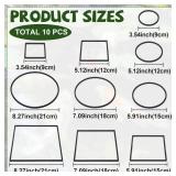 DAZEBRA 10pcs Fish Feeding Ring, Oval Square Aquarium Floating Plant Barriers, Mix Sizes EVA Fish Feeder Corral Aquarium Fish Tank Accessories for Betta Goldfish Turtle- Black - Retail: $1,776