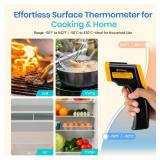 Etekcity Infrared Thermometer Laser Temperature Gun 774, Meat Food Candy Oven Thermometer for Griddle Accessories, Heat Gun for Cooking Refrigerator Tools, Yellow - Retail: $17