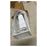 Aimeaihe Adjustable Over The Door Hooks Organizer, Door Hanger Coat Rack with 2 Mesh Baskets and 10 Hooks, Back of Door Storage Organizer for Bedroom,Bathroom,Kitchen (White) - Retail: $20