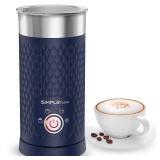 SIMPLETASTE Milk Frother, 4-in-1 Electric Milk Steamer, Automatic Warm and Cold Foam Maker and Milk Warmer for Latte, Cappuccinos, Macchiato - Retail: $35