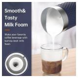 SIMPLETASTE Milk Frother, 4-in-1 Electric Milk Steamer, Automatic Warm and Cold Foam Maker and Milk Warmer for Latte, Cappuccinos, Macchiato - Retail: $35