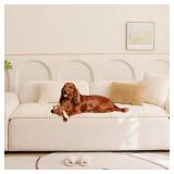 Mitid Sofa Cover Fuzzy Couch Cover for Pet, Couch Covers for Dogs Washable Non-Slip Sofa Slipcover Cushion Protector Pets Friendly Mat Bed White - Retail: $34