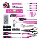 SOLUDE Pink Tool Set,206-Piece Home Tool Kit for Women Girls Ladies,Basic Household Toolkits for New Apartment Garage Office College Dorm and DIY Projects - Retail: $34