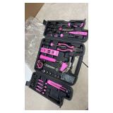 SOLUDE Pink Tool Set,206-Piece Home Tool Kit for Women Girls Ladies,Basic Household Toolkits for New Apartment Garage Office College Dorm and DIY Projects - Retail: $34