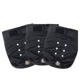 Grecle Washable Female Dog Diapers - Premium Reusable Diapers for Doggie in Heat - Highly Absorbent Dog Diapers Female for Pet Incontinence with Adjustable Snaps(Black, XXL) - Retail: $26