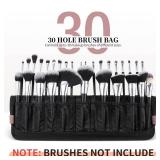 DUcare Makeup Brush Organizer 30pcs Folding Travel Cases Makeup Brushes Stand-up Cosmetic Bag Artist Storage (only bag) - Retail: $22