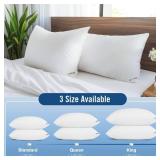 Luxury Hotel Pillows for Sleeping 2 Pack,Bed Pillows Queen Size Set of 2,Down Alternative Filling,Pillows for Back,Stomach and Side Sleepers - Retail: $23
