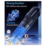YTE PRO Handheld Vacuum Cordless 1.1 Pounds Car Vac 10000PA Hand Held Vacuums 4-in-1 Hand Vac Cordless Rechargeable HEPA Filter Large Capacity Dust Cup for Car Office Home Pets Hair (Grey) - Retail: $