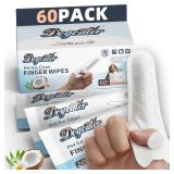 Dogcator Dog Ear Wipes, Ear Wipes for Dogs Cats, Dog Ear Cleaner Finger Wipes for Ears, Teeth, Eyes, Paws, Fresh Coconut Scent Ear Infection Treatment, 60 Pcs Individual Packaging - Retail: $7