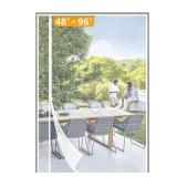Yotache Reversible LeftRight Opening Magnetic Screen Door Fits 48 x 96 inch Doors, Screen Size 50\ x 97\in Anti-Tearing Net with Strong Magnets for FrontBack Patio Door, White - Retail: $28in