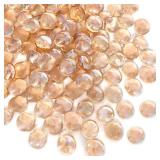 FANTIAN 10 lbs Pink Glass Beads for Vases, About 1000 Pcs Glass Pebbles, Flat Marbles Stones for Vase, Aquarium, Candle, Crafts and Centerpieces - Retail: $30
