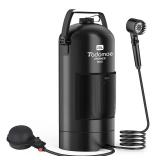 Tadomoe Portable Shower for Camping,5 Gal20L Solar Heating Camping Shower Bag with Shower Pump,Shower Head,Essential for Camping,Festivals,Overlanding,Beach Trips,Outdoor Showers (Eco Foot Pump) - Ret