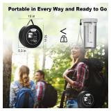 Tadomoe Portable Shower for Camping,5 Gal20L Solar Heating Camping Shower Bag with Shower Pump,Shower Head,Essential for Camping,Festivals,Overlanding,Beach Trips,Outdoor Showers (Eco Foot Pump) - Ret