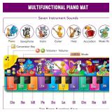 Kids Musical Piano Mats with 25 Music Sounds,Musical Toys Baby Floor Piano Keyboard Mat Carpet Animal Blanket Touch Playmat Early Education Toys for 1 2 3 4 5 6+ Year Girls Boys Toddlers - Retail: $20
