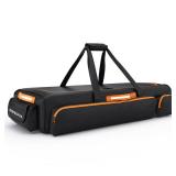 MIKKUPPA Under Seat Storage Bag Fit for SuperCrew Cab, Truck Under Seat Organizer with 4 Detachable Inner Dividers and Anti-slip Bottom Fit for Crew Cab(Full Size Trucks), Black - Retail: $40