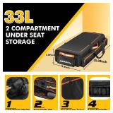 MIKKUPPA Under Seat Storage Bag Fit for SuperCrew Cab, Truck Under Seat Organizer with 4 Detachable Inner Dividers and Anti-slip Bottom Fit for Crew Cab(Full Size Trucks), Black - Retail: $40