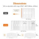 Lifewit Plastic Lid Organizers for Inside Cabinet Adjustable, Extra Large 13-24\ Food Storage Container Lids Holder with 8 Inserts and 9 Compartments, Plates, Bowls for Deep Drawer in Kitchen - Retail
